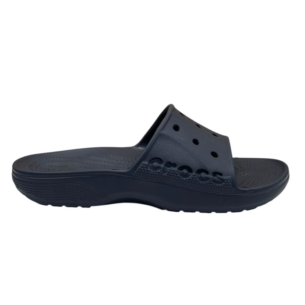 Crocs Baya Men's‎ Slide Sandals Size 11 Navy Blue Lightweight Water Friendly